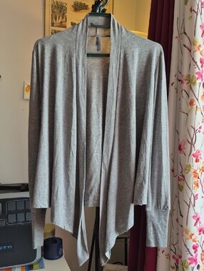 Medium Garage Soft Light Gray Open-Front Women's Cardigan
